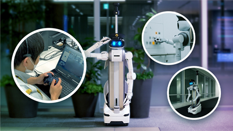 ５Gを活用した警備ロボット実証実験画像