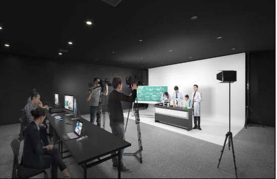 スタジオを活用した授業配信等を行う