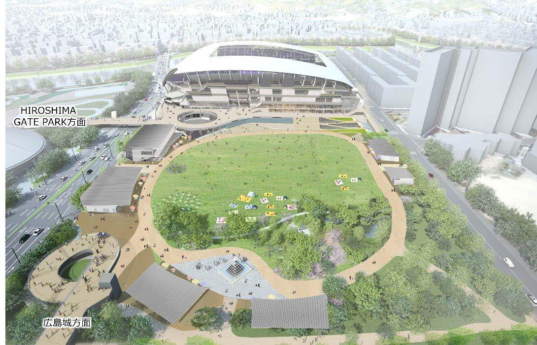 広場エリア東側からの鳥瞰イメージ  イメージ