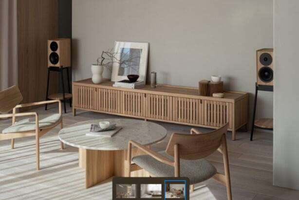 Hiroo Residence Concept Room 内装材および家具／カリモク家具制作