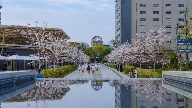 桜並木のピースプロムナード（平和の軸線）
