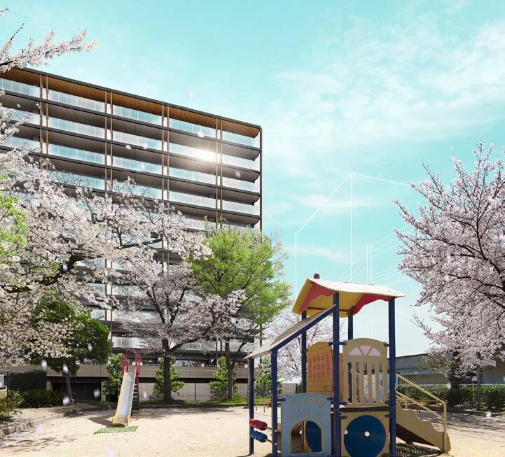 元六公園からの本計画外観※ イメージ