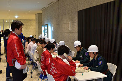 119番通報訓練の様子の写真